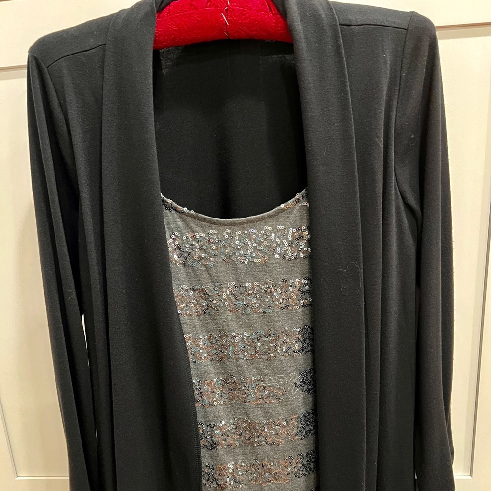 AGB Elegant Black Holiday Top
